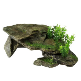 AQUA DELLA Deco Stone With Plants Grey