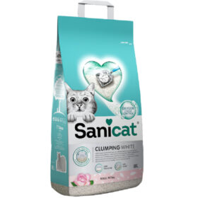 Sanicat Clumping White(Rose Fragrance) 8L